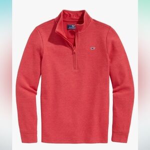 Vineyard Vines 3T Saltwater 1/2 zip pullover in savvy red. NWOT